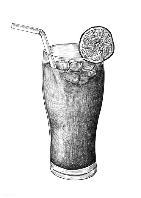 iced tea drawing